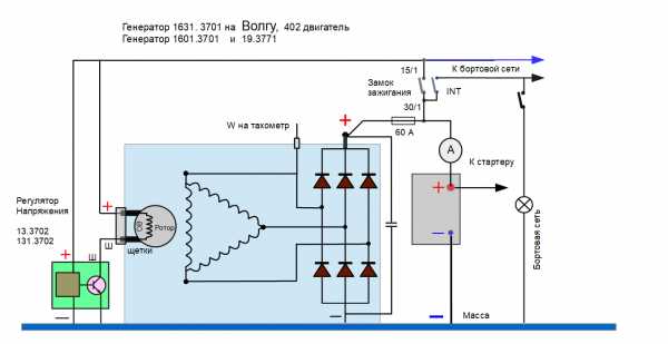 Схема подключения генератора газель 402 двигатель карбюратор