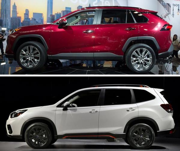 2019 toyota rav4 vs subaru forester: надежный внедорожник для весны