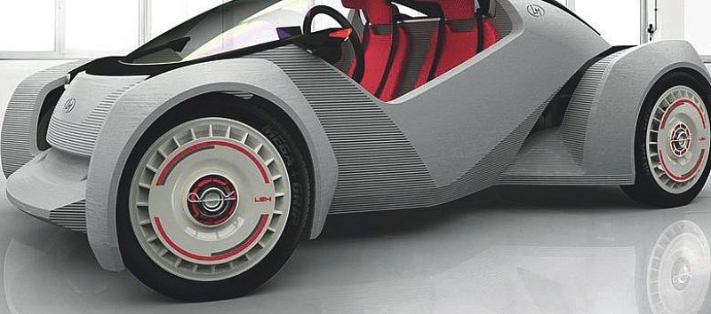 Автомобиль распечатанный на 3d принтере за 44 часа