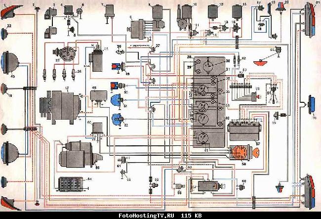 Газель бизнес электросхема цветная