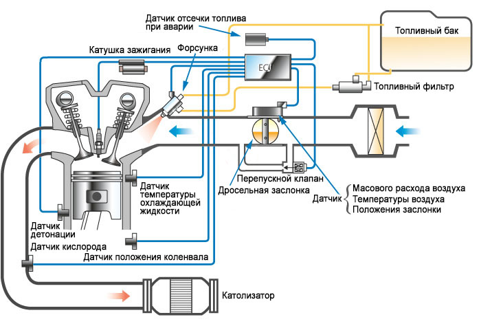 Дизельная, инжекторная, карбюраторная системы питания двс