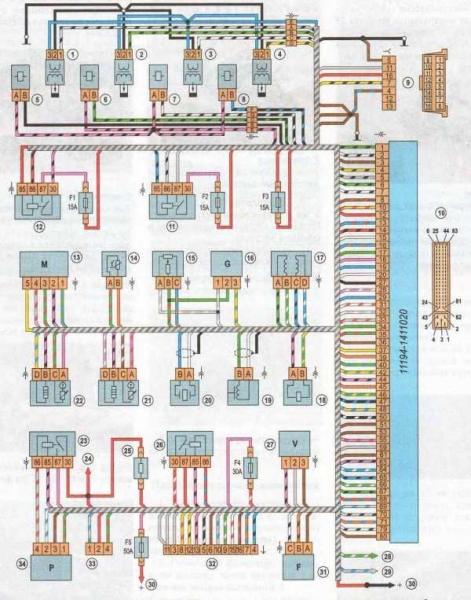 Электросхема автомобиля lada kalina: поиск поломок и замена электрооборудования