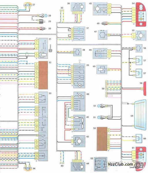 Электросхема автомобиля lada kalina: поиск поломок и замена электрооборудования