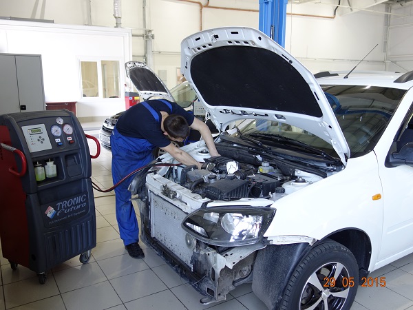 Характеристики и обслуживание кондиционера (включая его радиатор) на lada kalina
