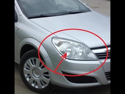 Как поменять лампу ближнего опель астра н