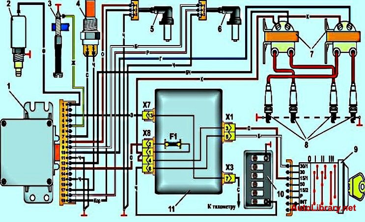 Микропроцессорная система зажигания схема