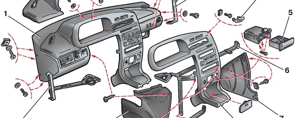 Как разобрать панель ваз 2114