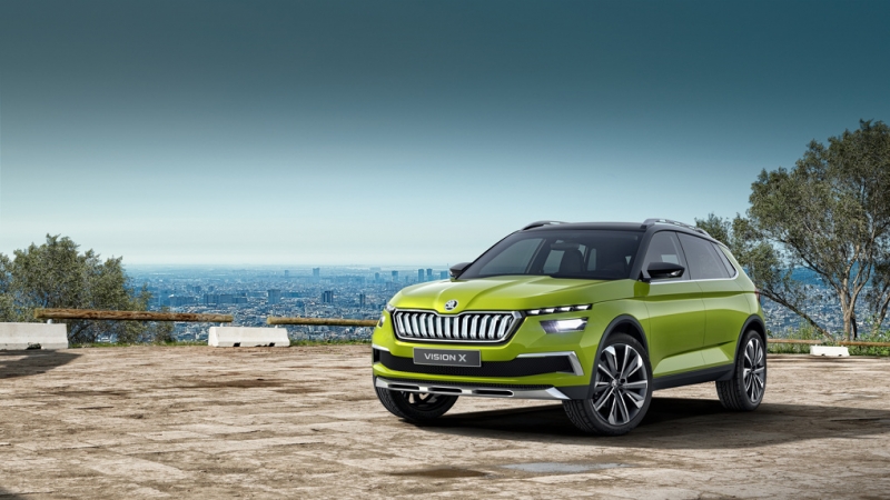 Концепция skoda vision x: первый привод гибридного кроссовера cng