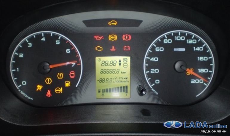 Панель приборов lada vesta: описание индикаторов, ремонт и фото щитка