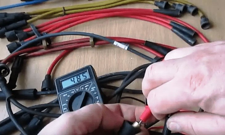 Проверка высоковольтных проводов зажигания