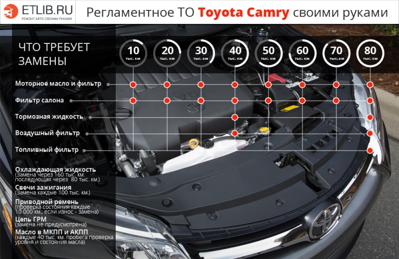 Ремонт и обслуживание автомобилей toyota camry своими руками