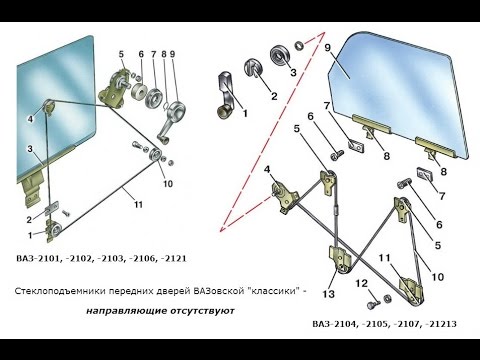 Замена стеклоподъемника ваз 2106 и 2105: как поставить и установить механизм, ремонт и схема