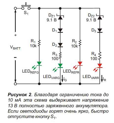 Звуковой автомобильный индикатор напряжения на светодиодах своими руками