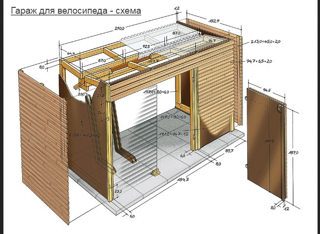 Какие бывают гаражи для велосипеда и как их сделать?