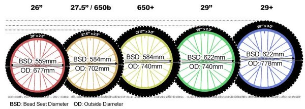 Размер колес велосипеда и их особенности