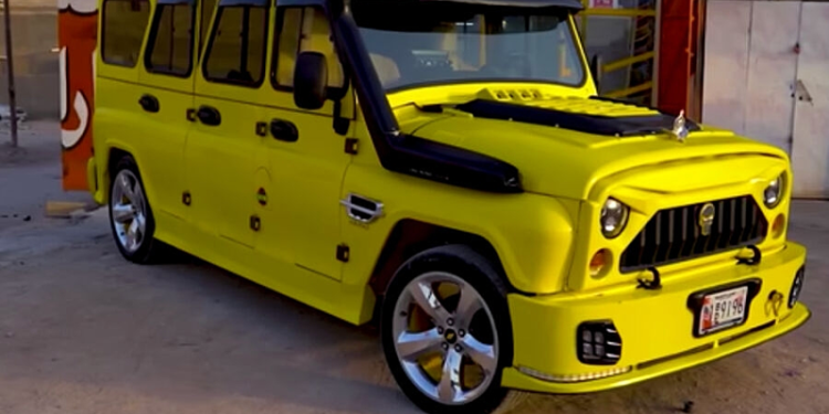 В Ираке УАЗ «Хантер» превратили в шестидверный внедорожник