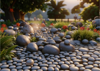 Декоративная Смесь Гальки для Украшения Сада