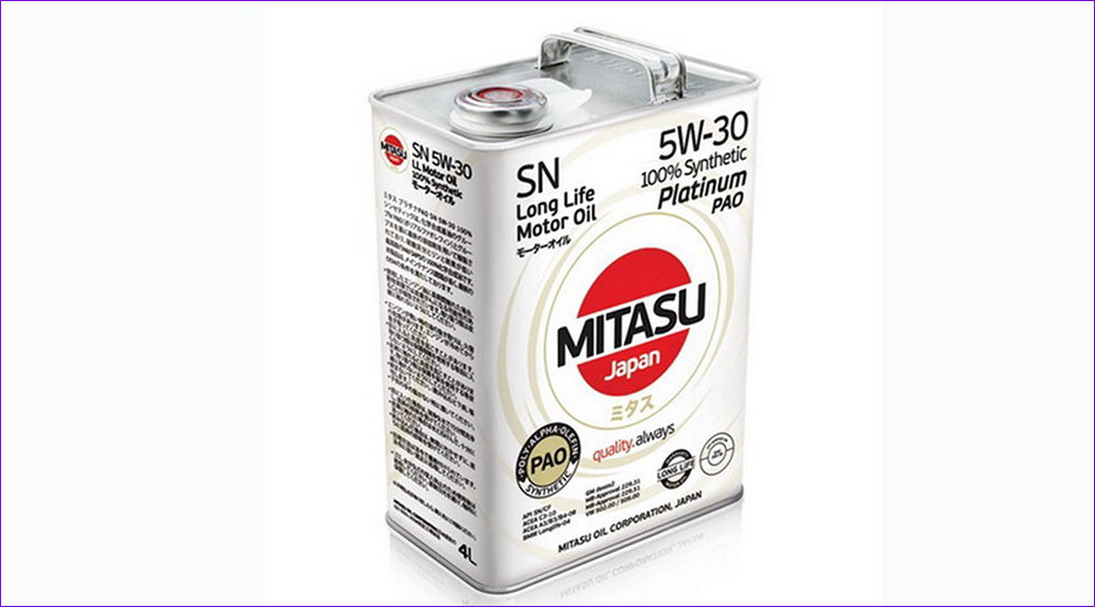 Масло Mitasu. Технические характеристики